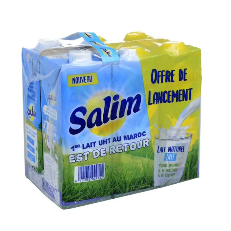 Pack lait stérilisé UHT entier 6 x 1L - SALIM‏