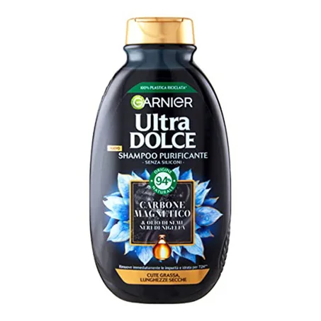 Garnier Ultra Doux Shampooing Charbon Noir Et Huile De Nigelle - 200ml