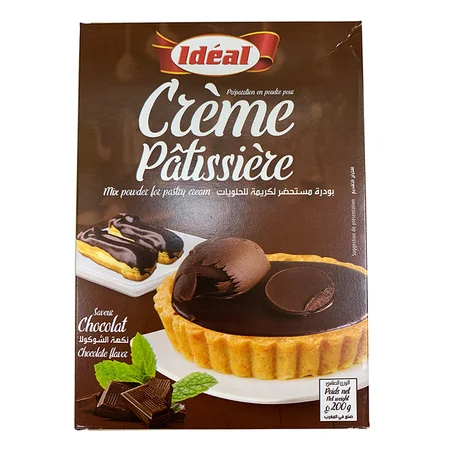 PRÉPARATION EN POUDRE POUR CRÈME PÂTISSIÈRE SAVEUR CHOCOLAT 200G IDÉAL