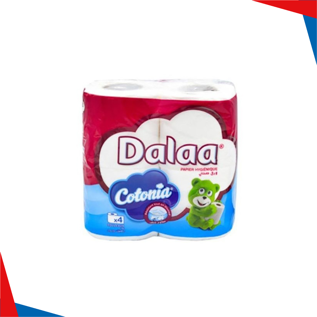 PAPIER TOILETTE DALAA COTONIA 4 ROULEAUX