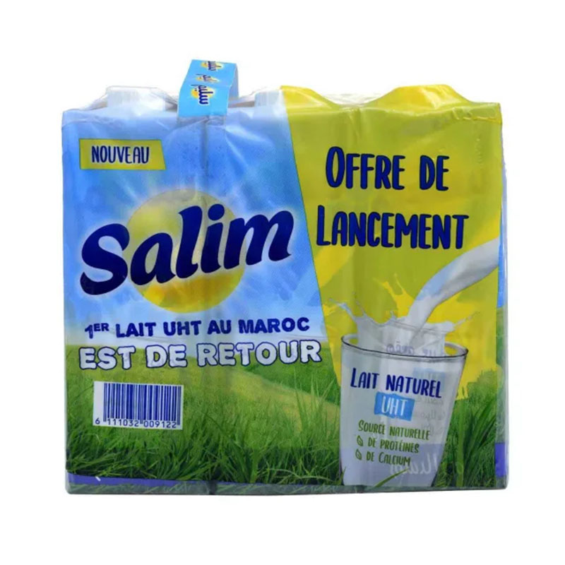 Pack lait stérilisé UHT entier 6 x 1L - SALIM‏
