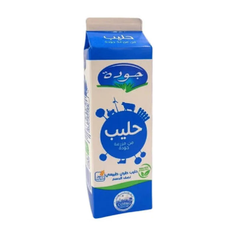 Lait pasteurisé demi-écrémé 47cl - JAOUDA