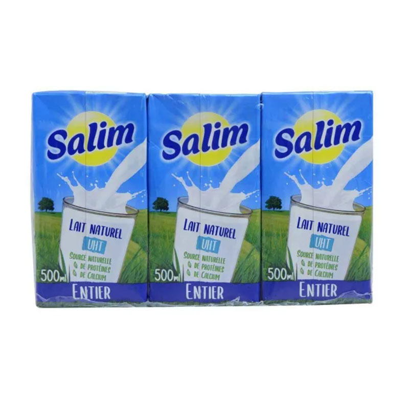 Pack lait stérilisé UHT entier 6 x 500ml - SALIM