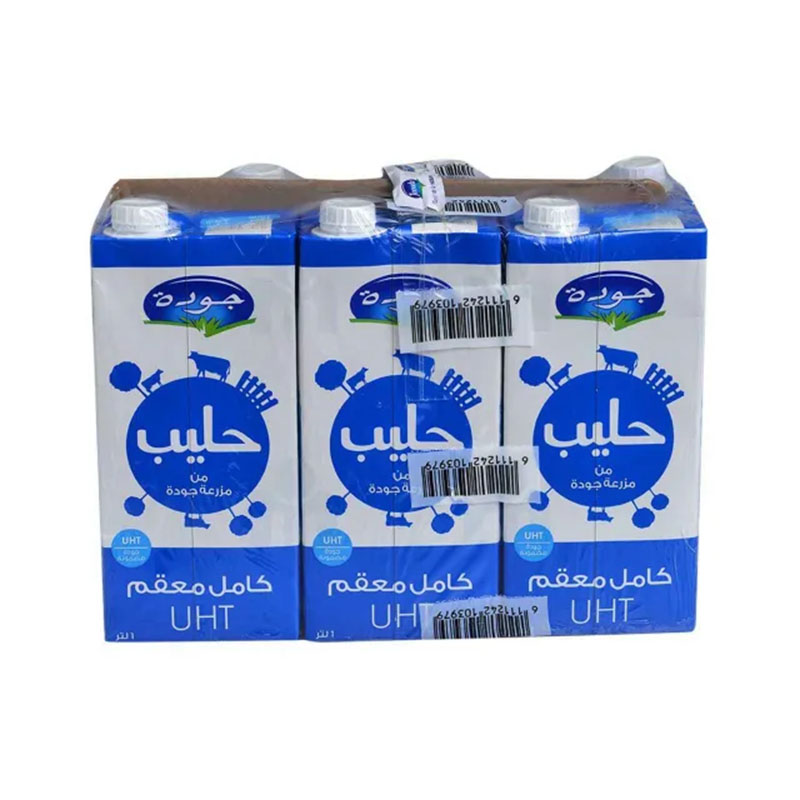 Lait entier naturel stérilisé UHT 6x1L - JAOUDA‏