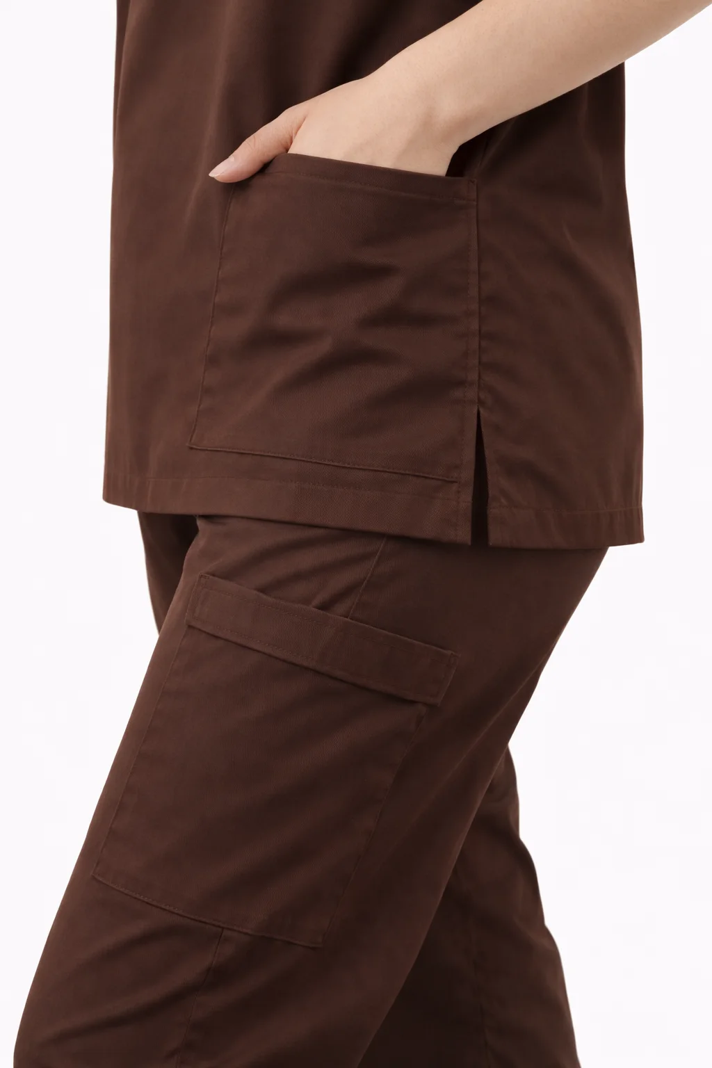 Pyjama de Bloc Col V MARRON