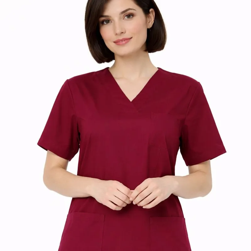 Pyjama de Bloc Col V Bordeaux