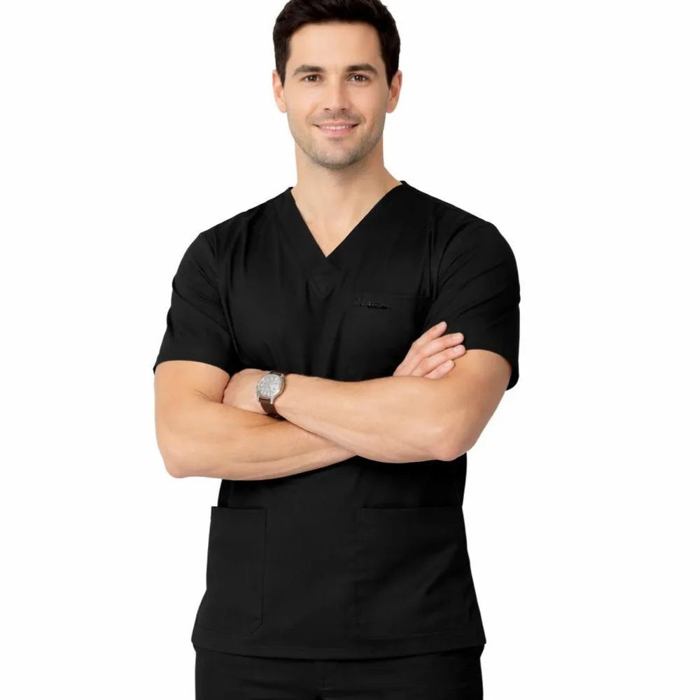 Pyjama de Bloc Col V HOMME Noir