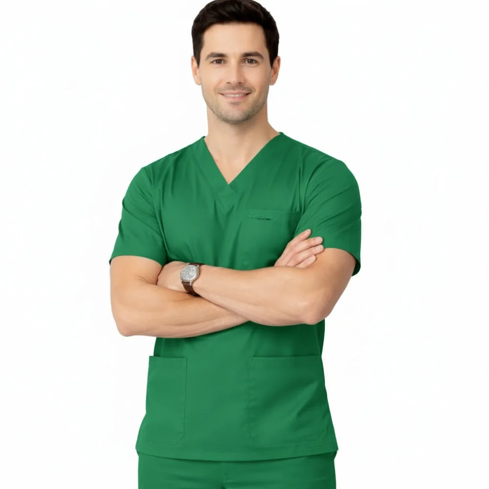 Pyjama de Bloc Col V HOMME VERT BLOC