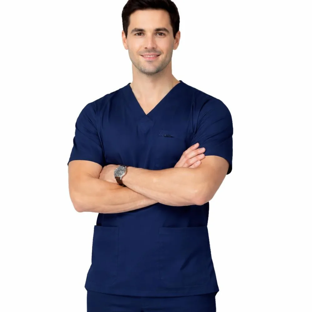 Pyjama de Bloc Col V HOMME BLEU MARINE