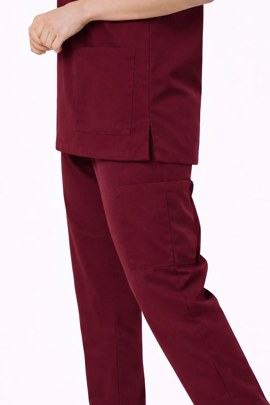 Pyjama de Bloc Col V GRENAT