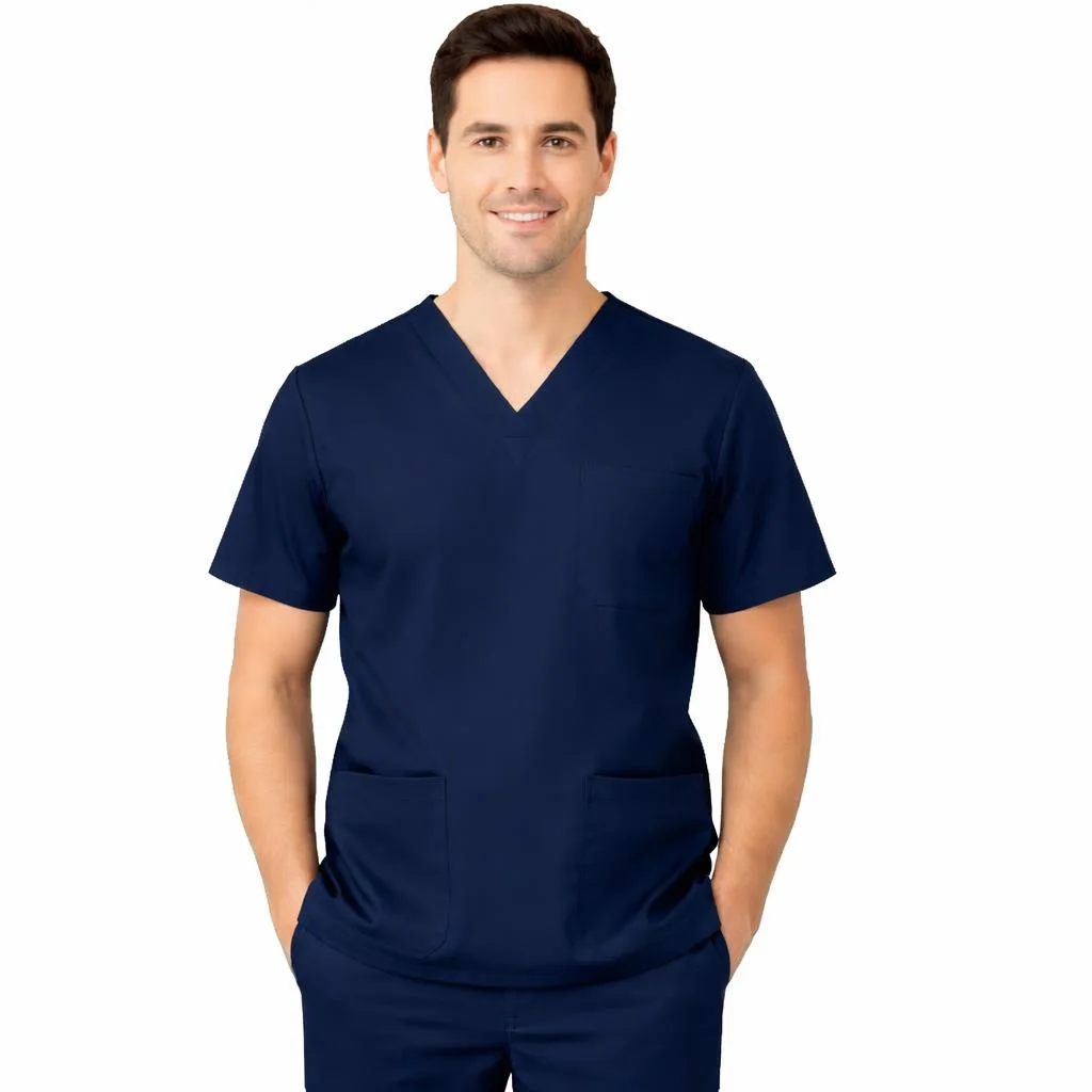 Pyjama de Bloc Col V HOMME BLEU MARINE