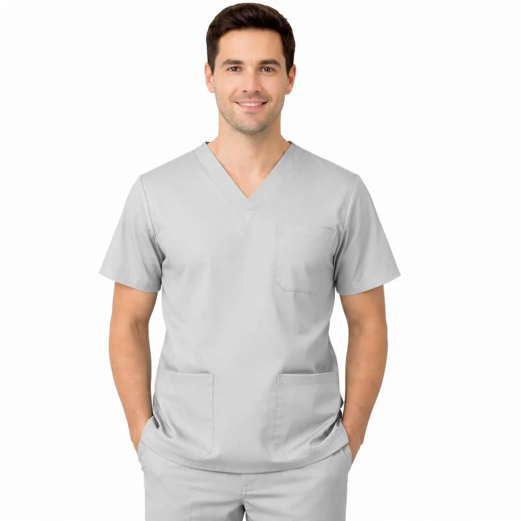 Pyjama de Bloc Col V HOMME GRIS CLAIRE