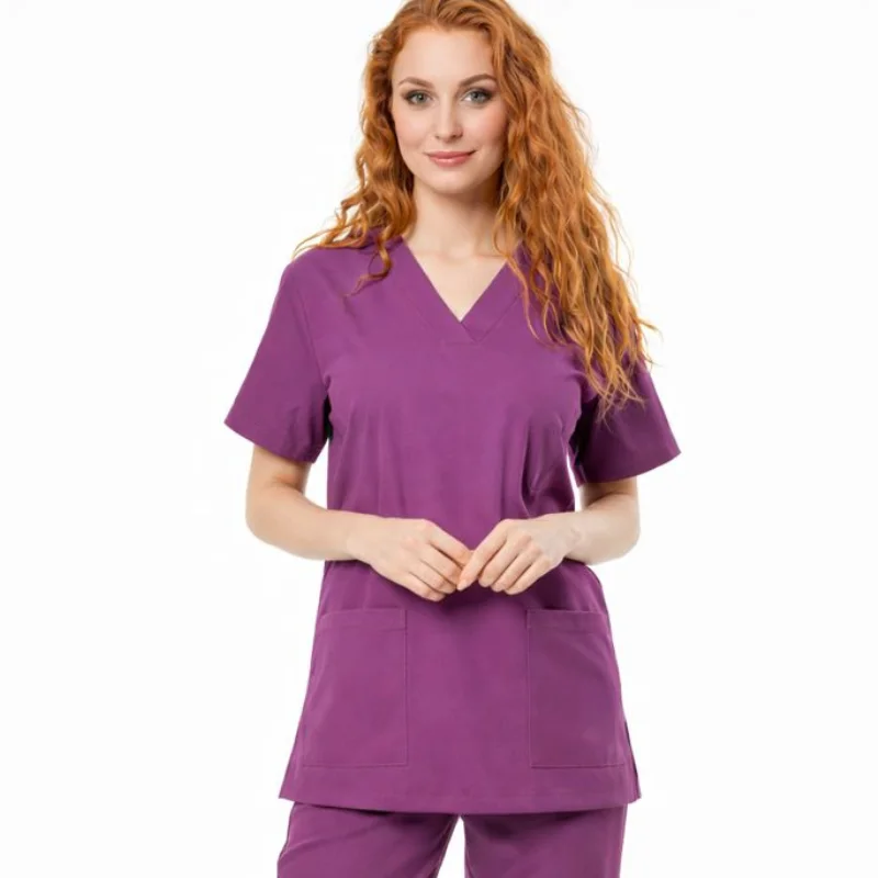 Pyjama de Bloc Col V ROSE FOUCHIA