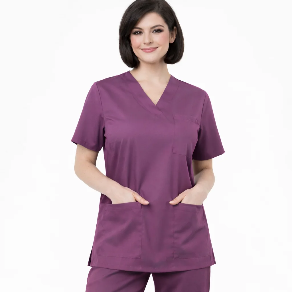 Pyjama de Bloc Col V MAUVE