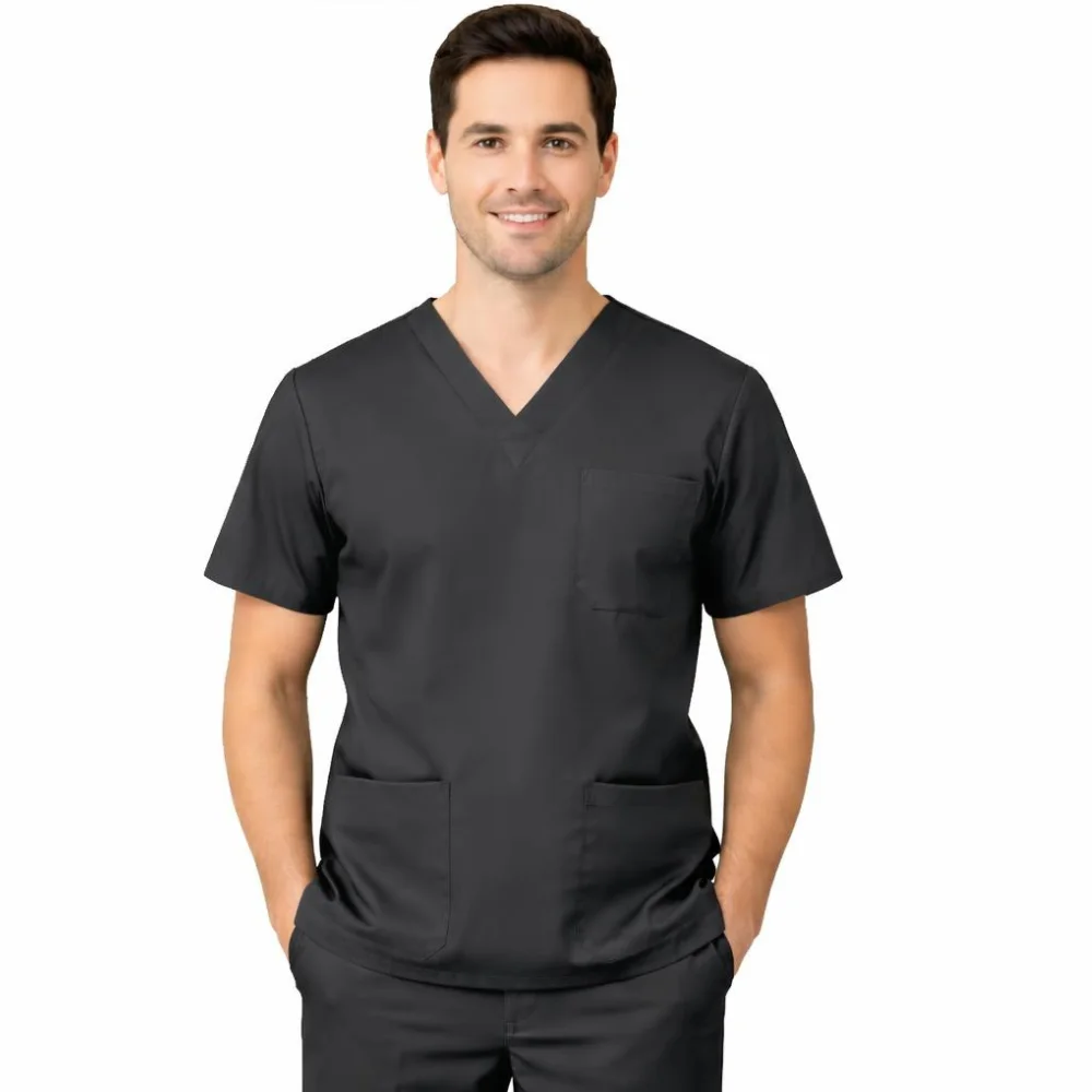 Pyjama de Bloc Col V HOMME GRIS FONCE