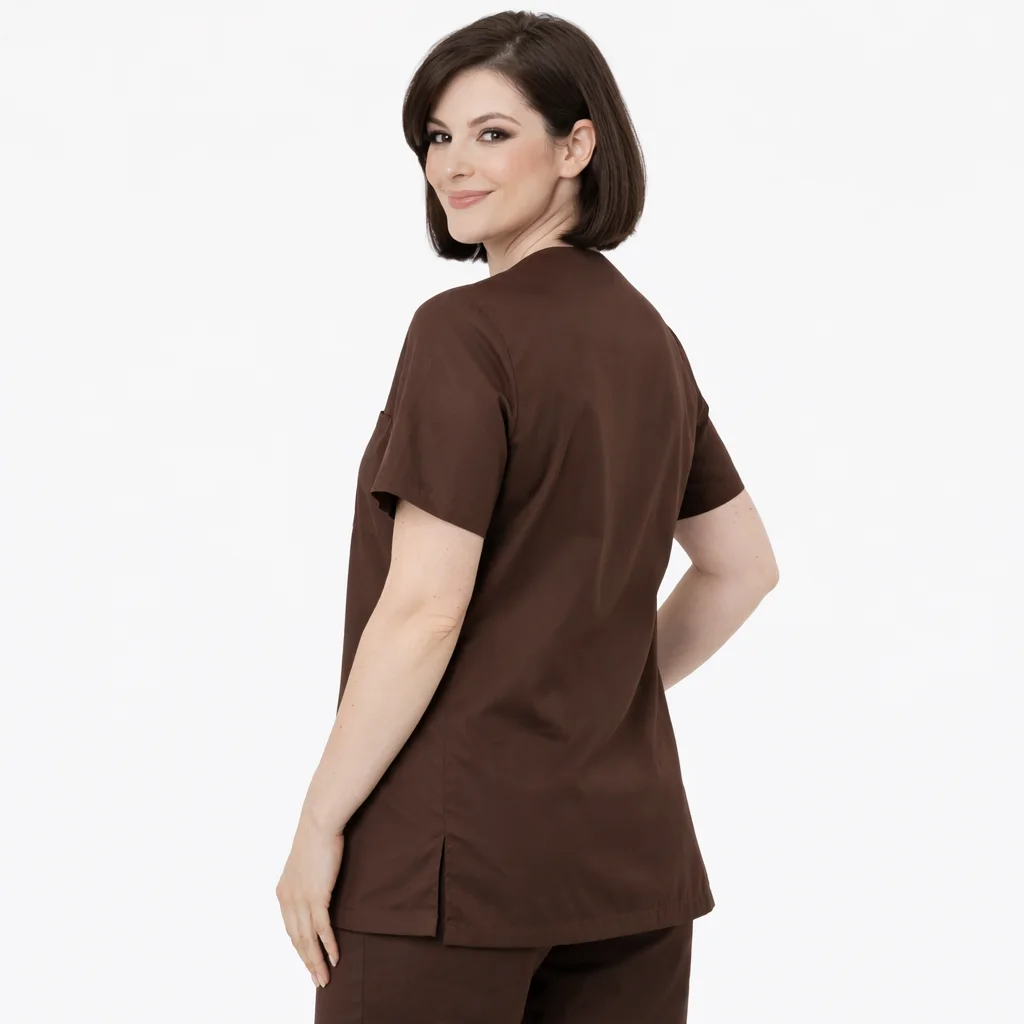 Pyjama de Bloc Col V MARRON