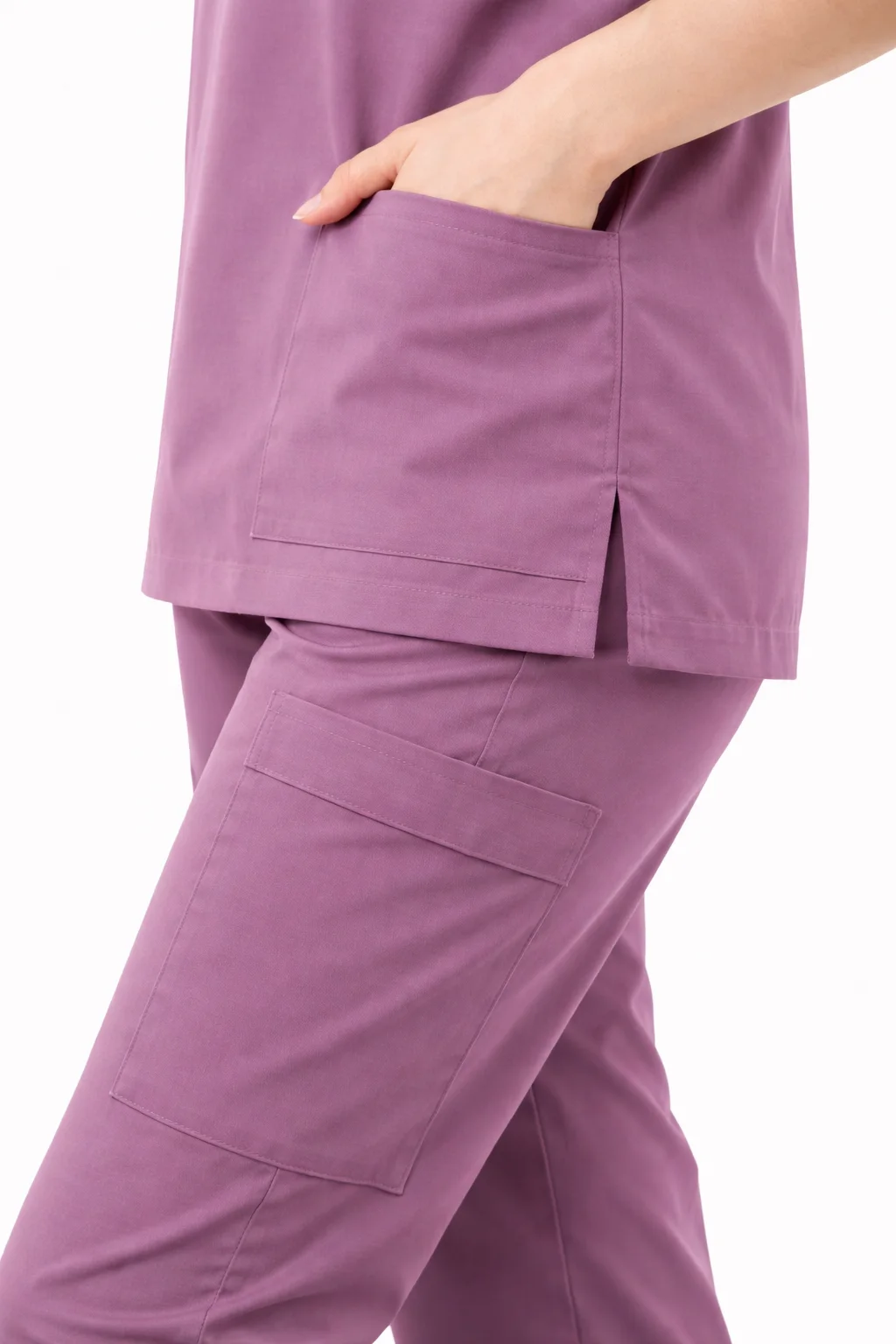 Pyjama de Bloc Col V MAUVE
