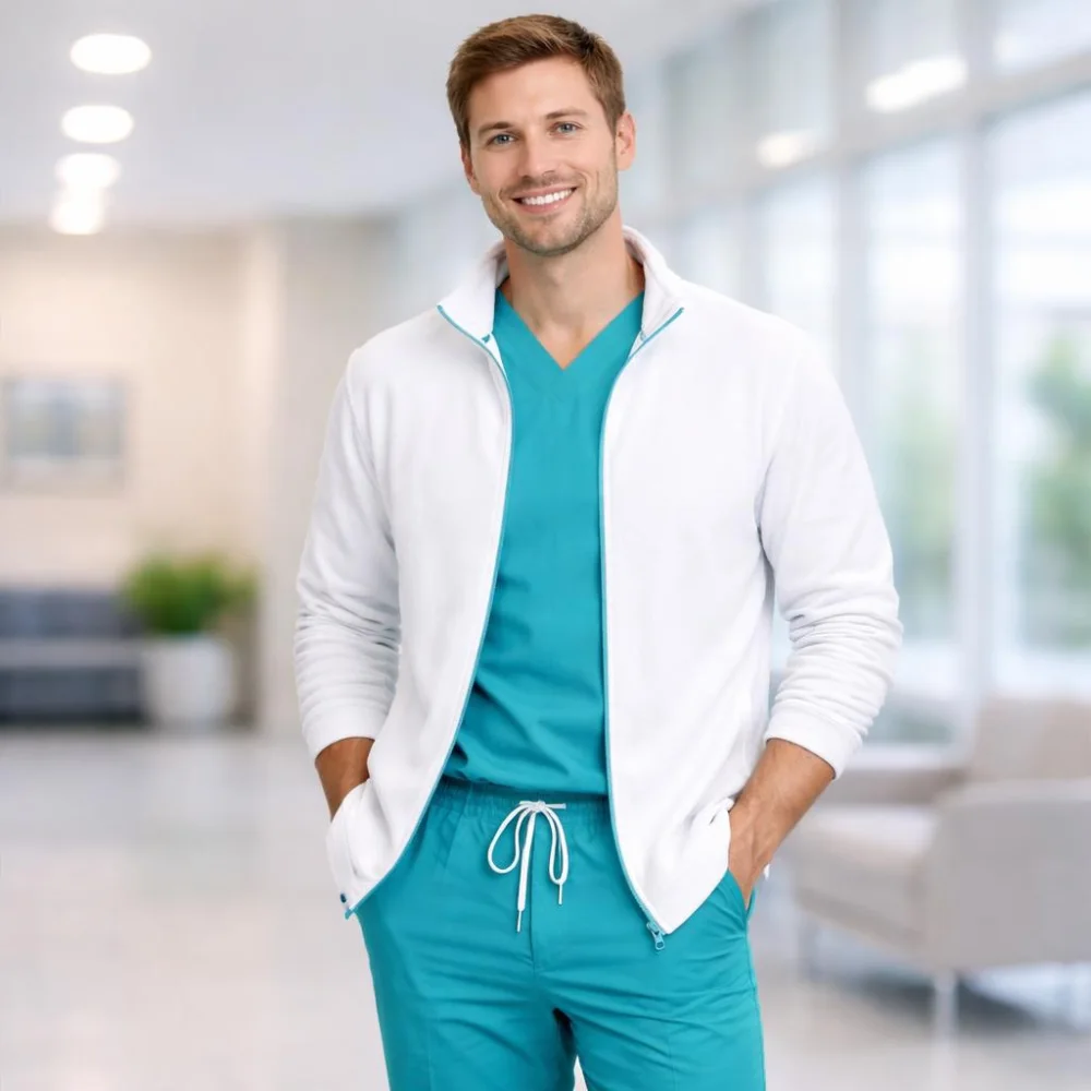 Veste Polaire Homme blanc