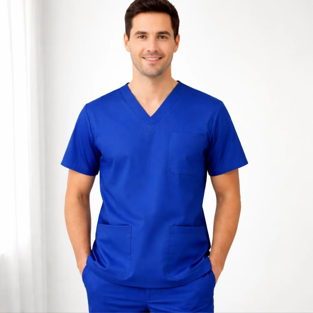 Pyjama de Bloc Col V HOMME BLEU