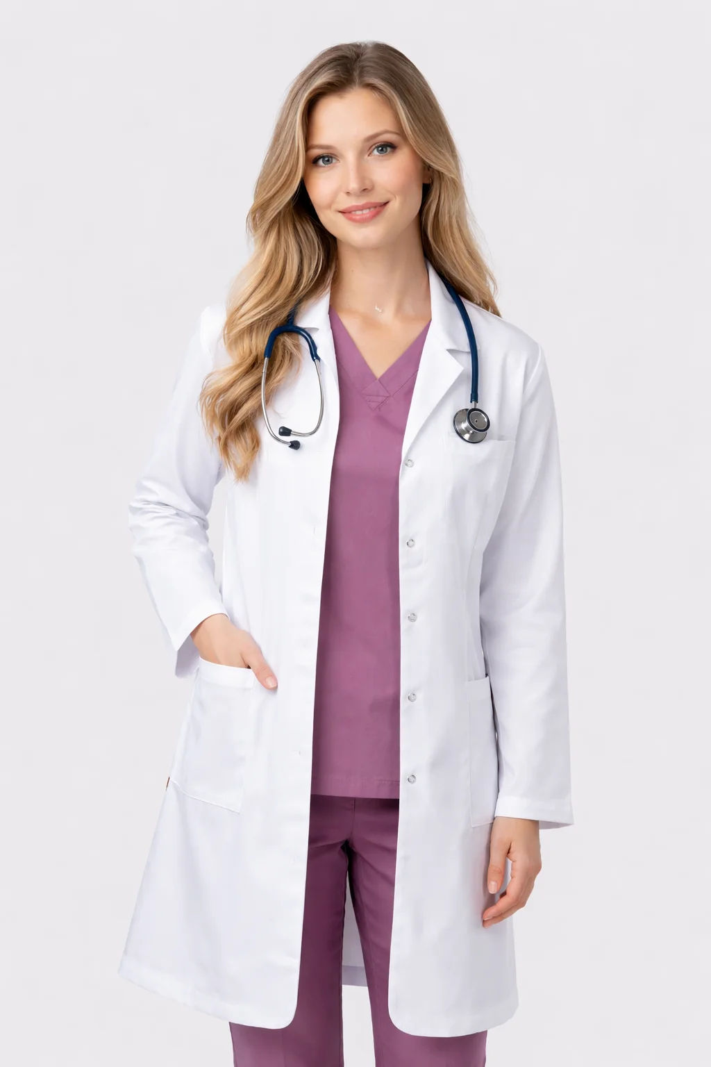 Blouse médicale pour femme col Chemisie