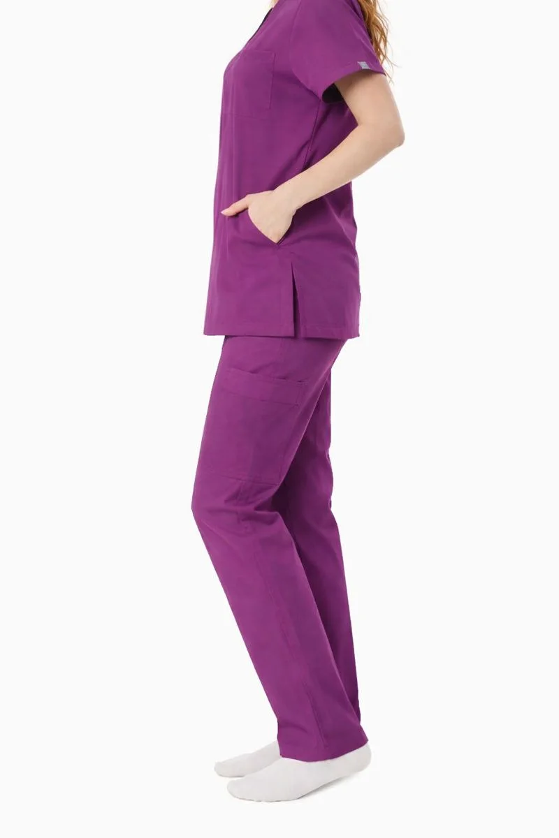 Pyjama de Bloc Col V ROSE FOUCHIA