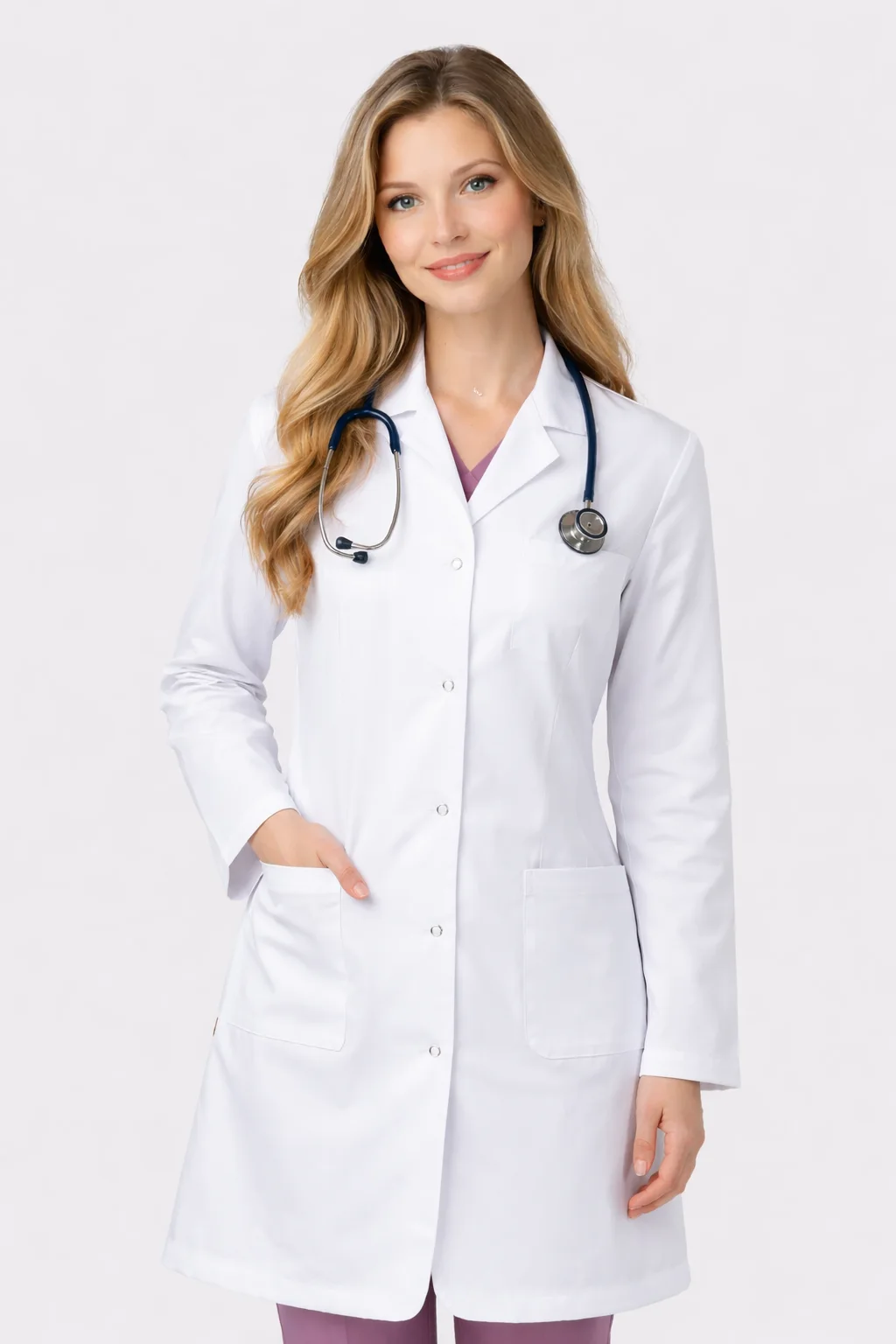 Blouse médicale pour femme col Chemisie