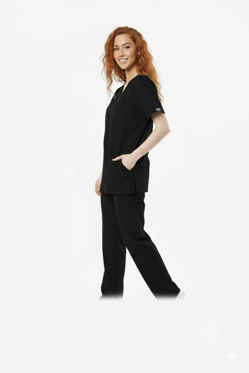 Pyjama de Bloc Col V NOIR