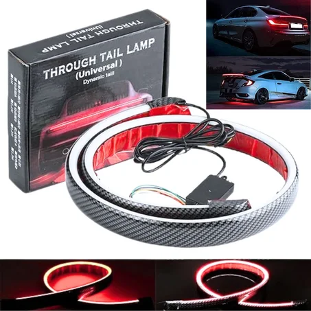 شريط إضاءة LED خلفي بتصميم كربون – فرامل وإشارات