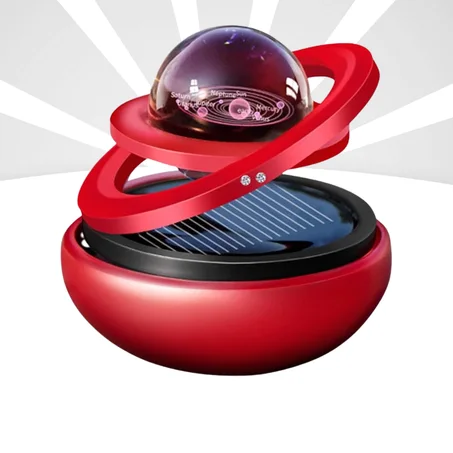 🌌 معطّر سيارة شمسي بتصميم فلكي دوّار – أناقة تتحرك مع الضوء