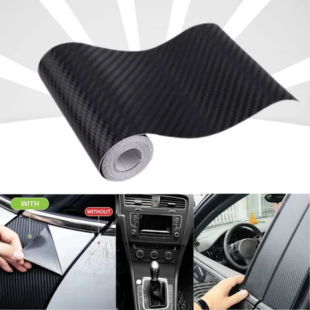 رول كاربون فايبر بطول 4.5 متر وعرض 30 سنتيمتر – حماية مثالية لسيارتك من الخدوش