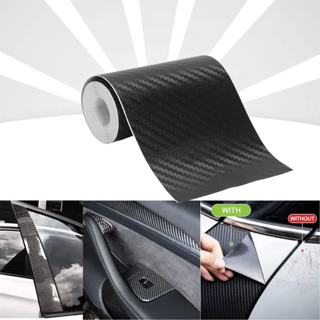 رول كاربون فايبر بطول 7 متر وعرض 20 سنتيمتر – حماية مثالية لسيارتك من الخدوش