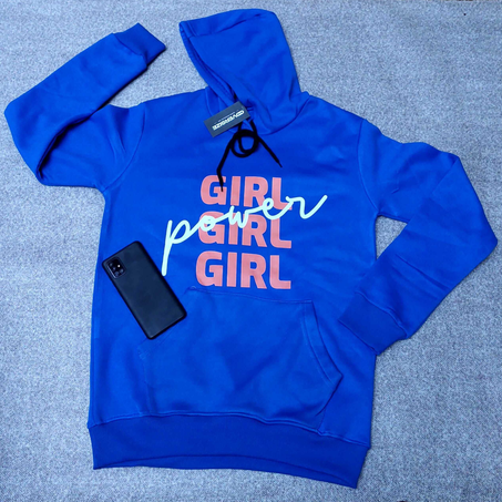 Sweatshirt Capuche Bleu