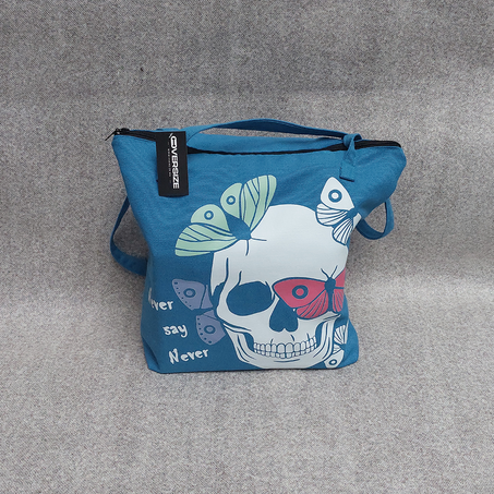 Sac Fourre Tout En Lin Bleu 3