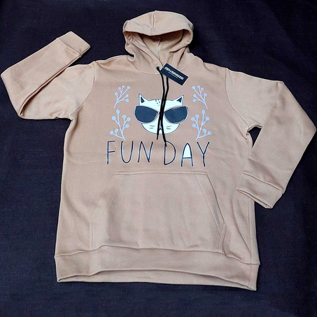 Sweatshirt Capuche Premium Marron