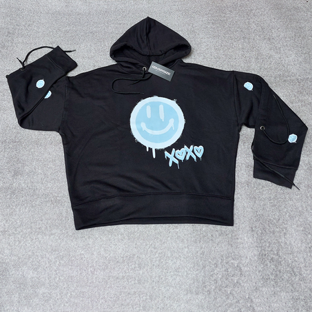 Sweatshirt Capuche Crop Noir