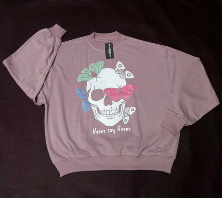 Sweatshirt Saumon Foncé Oversize