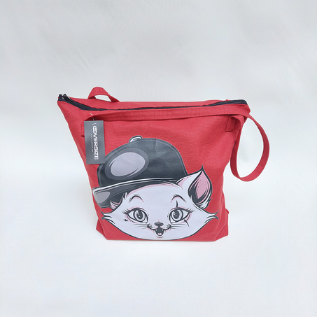 Sac Fourre Tout En Lin Rouge 4