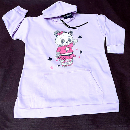 Sweatshirt Capuche Oversize Mauve