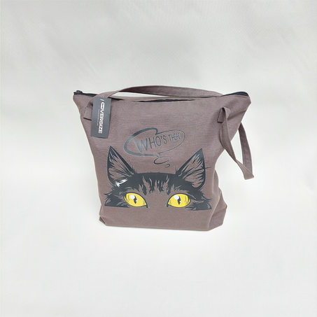 Sac Fourre Tout En Lin Gris 4