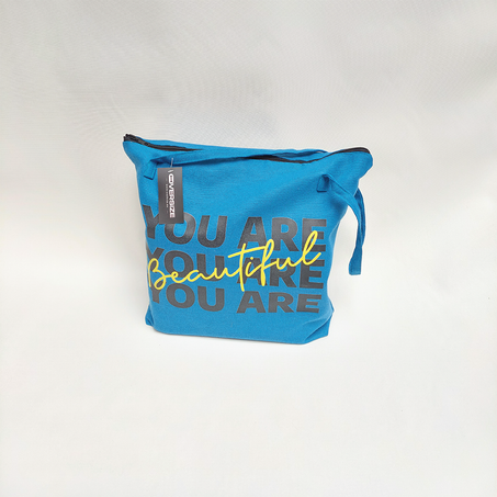 Sac Fourre Tout En Lin Bleu 5