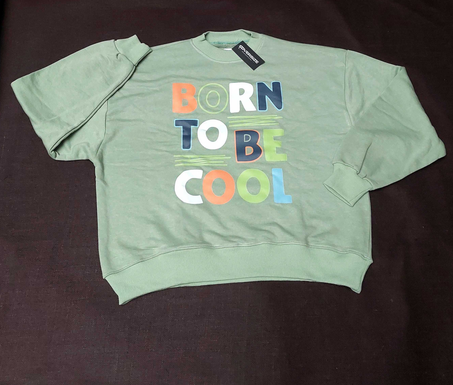 Sweatshirt Vert Oversize