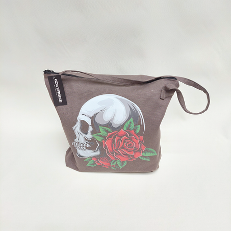 Sac Fourre Tout En Lin Gris 3