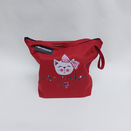 Sac Fourre Tout En Lin Rouge 3