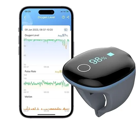 "راقب صحتك بكل ذكاء مع Wellue O2Ring – جهاز مراقبة الأوكسجين والنبض الذي يعمل بصمت ويقدم لك تقارير دقيقة