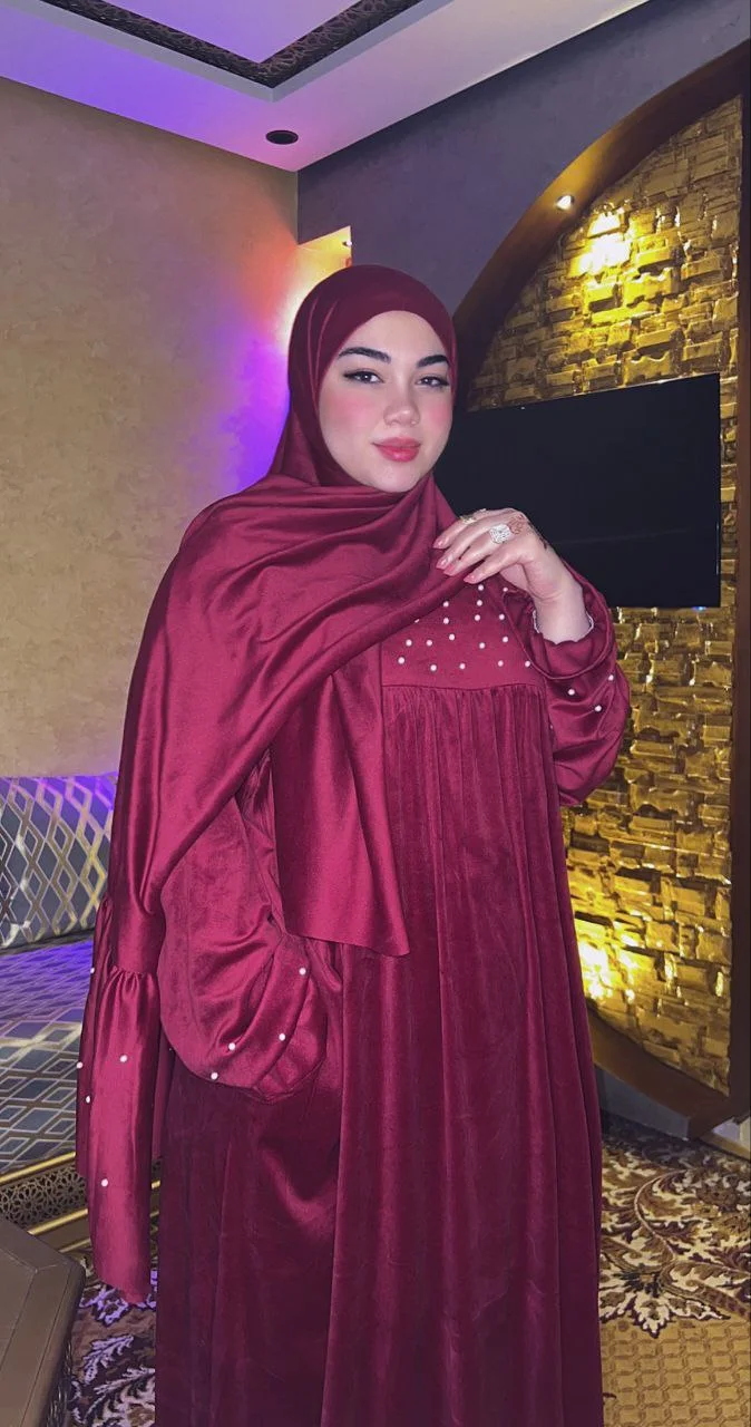 عباية الصلاة بالشال منبتة بالعقيق موديل 2026😍