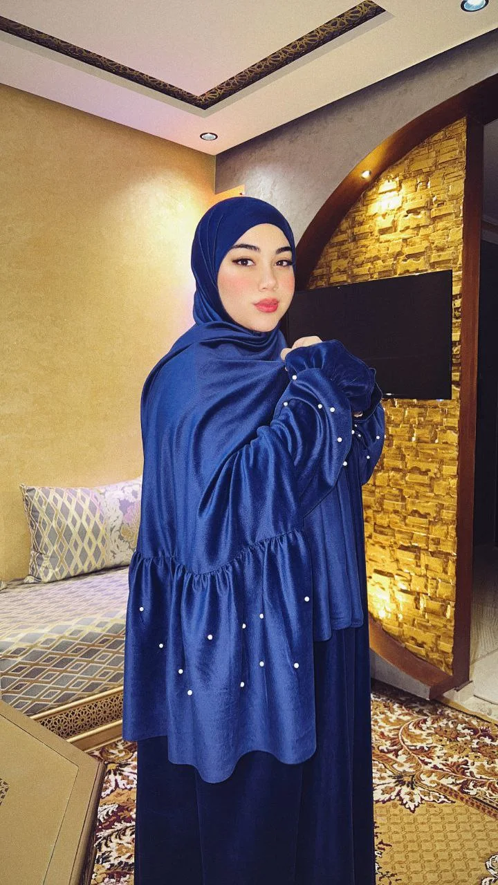 عباية الصلاة بالشال منبتة بالعقيق موديل 2026😍