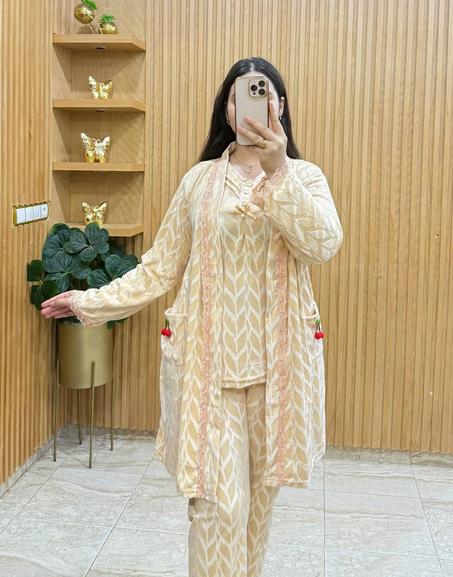 ✨بيجامة نسائية  راقية – أناقة وراحة فكل لحظة ✨