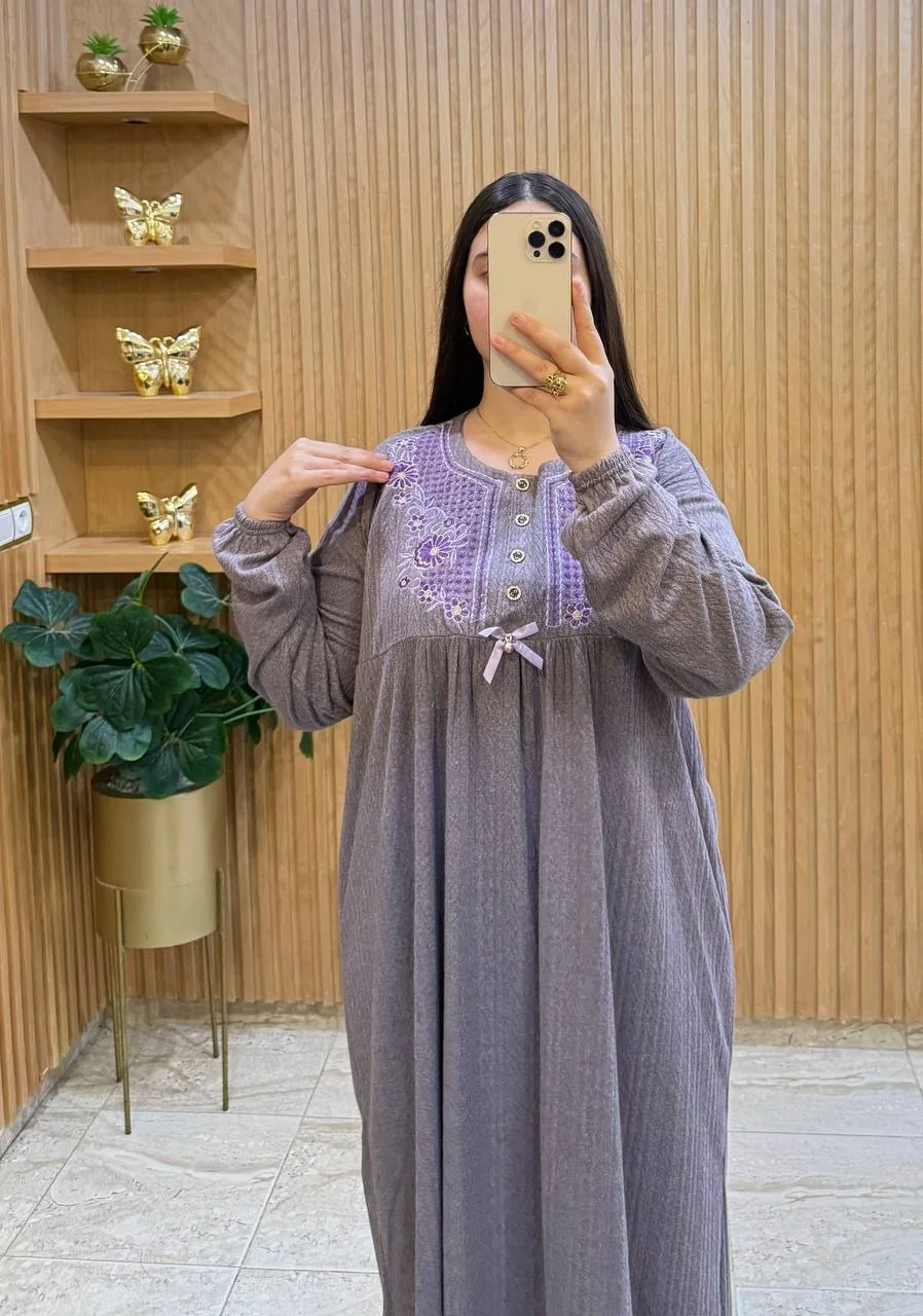 طويلة صوفة مطروزة عالية الجودة