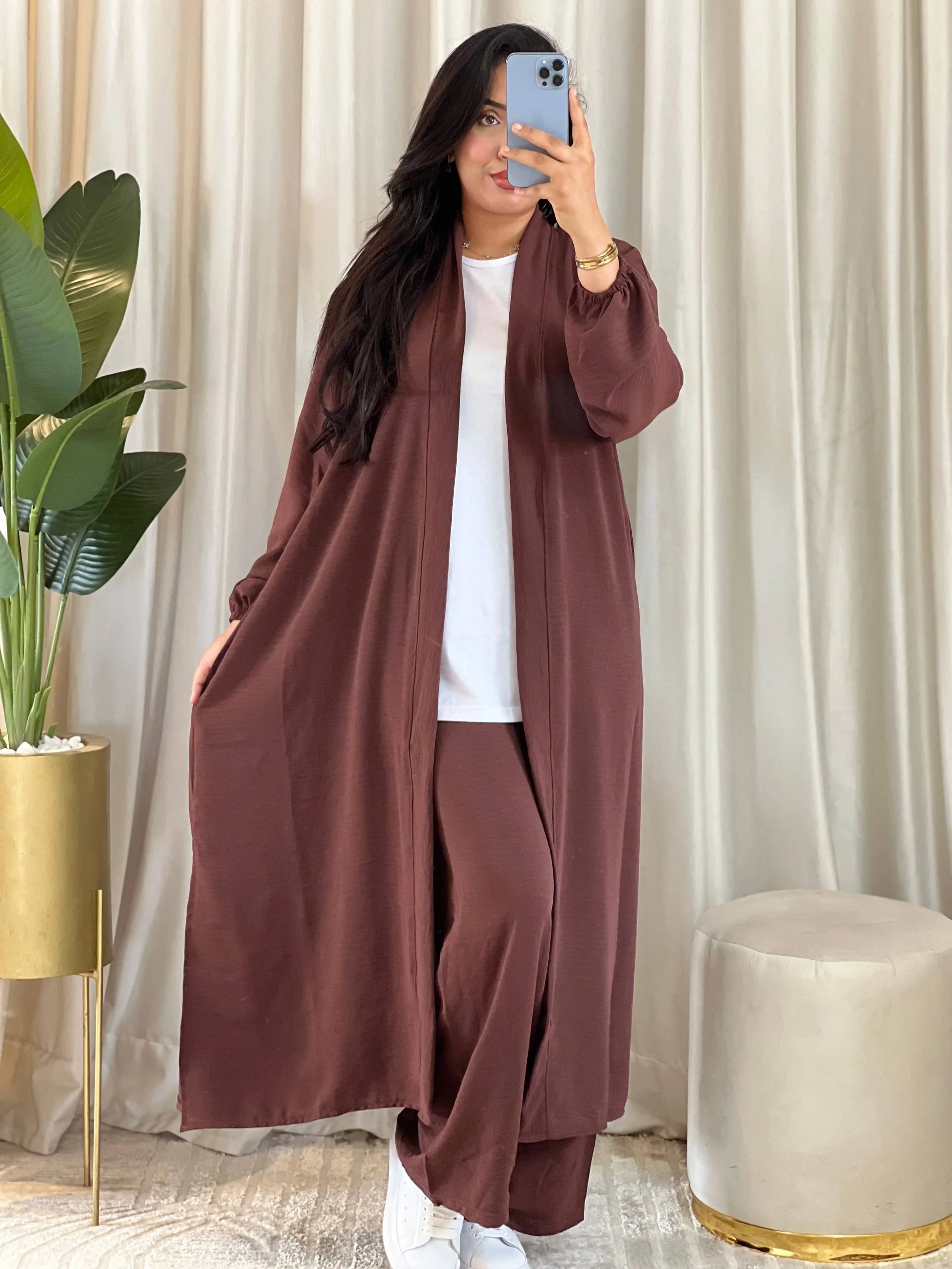 ✨ أنصومبل 3 قطع أوفر سايز | ستايل محتشم وأنيق  🌸