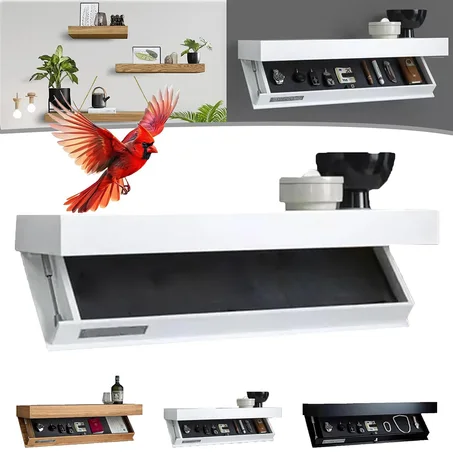 رف الطائر السري الخشبي بقفل إلكتروني مصنوع من خشب mdf